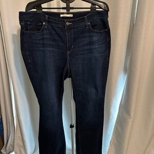 Women's Levi’s Classic Boot Cut Stretchy Jeans 18W Dark Wash